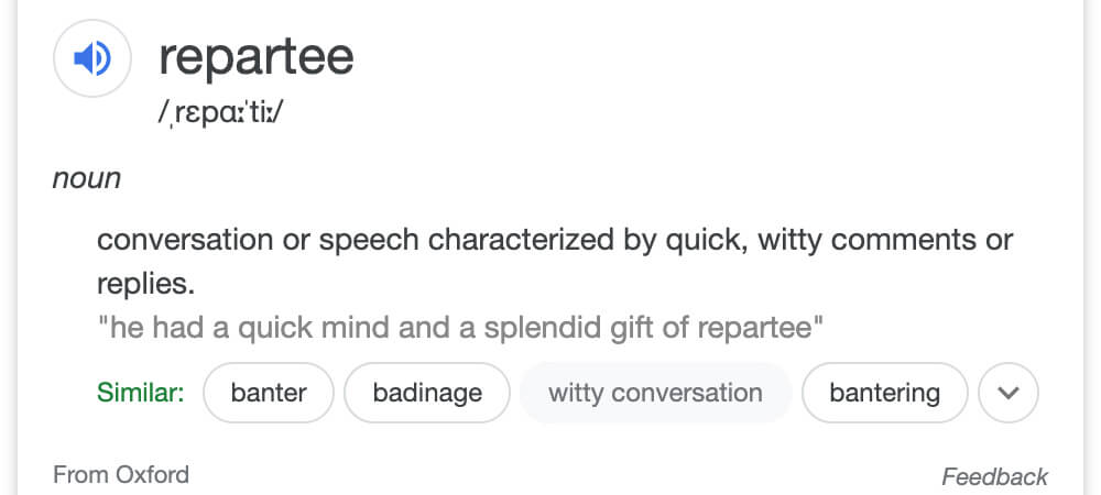 Repartee Definition