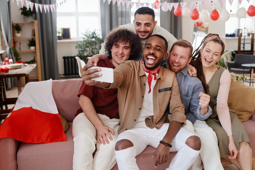 Friends Taking A Selfie