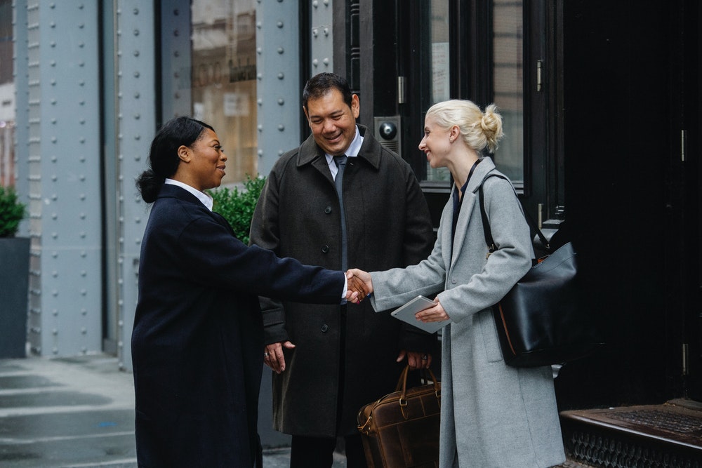 Two Women Shaking Hands
