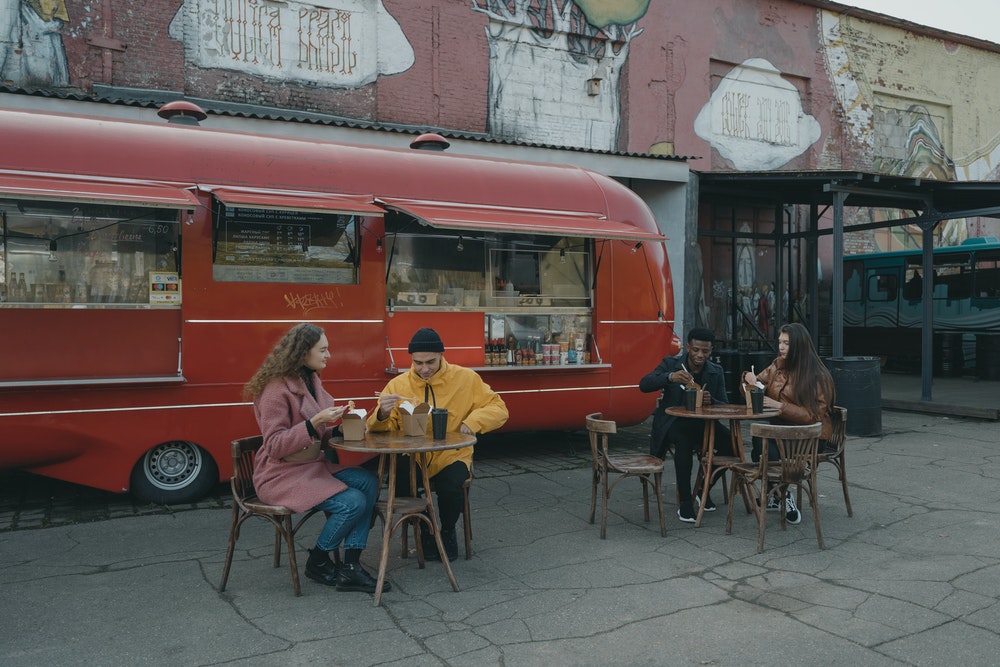 Eating From A Food Truck